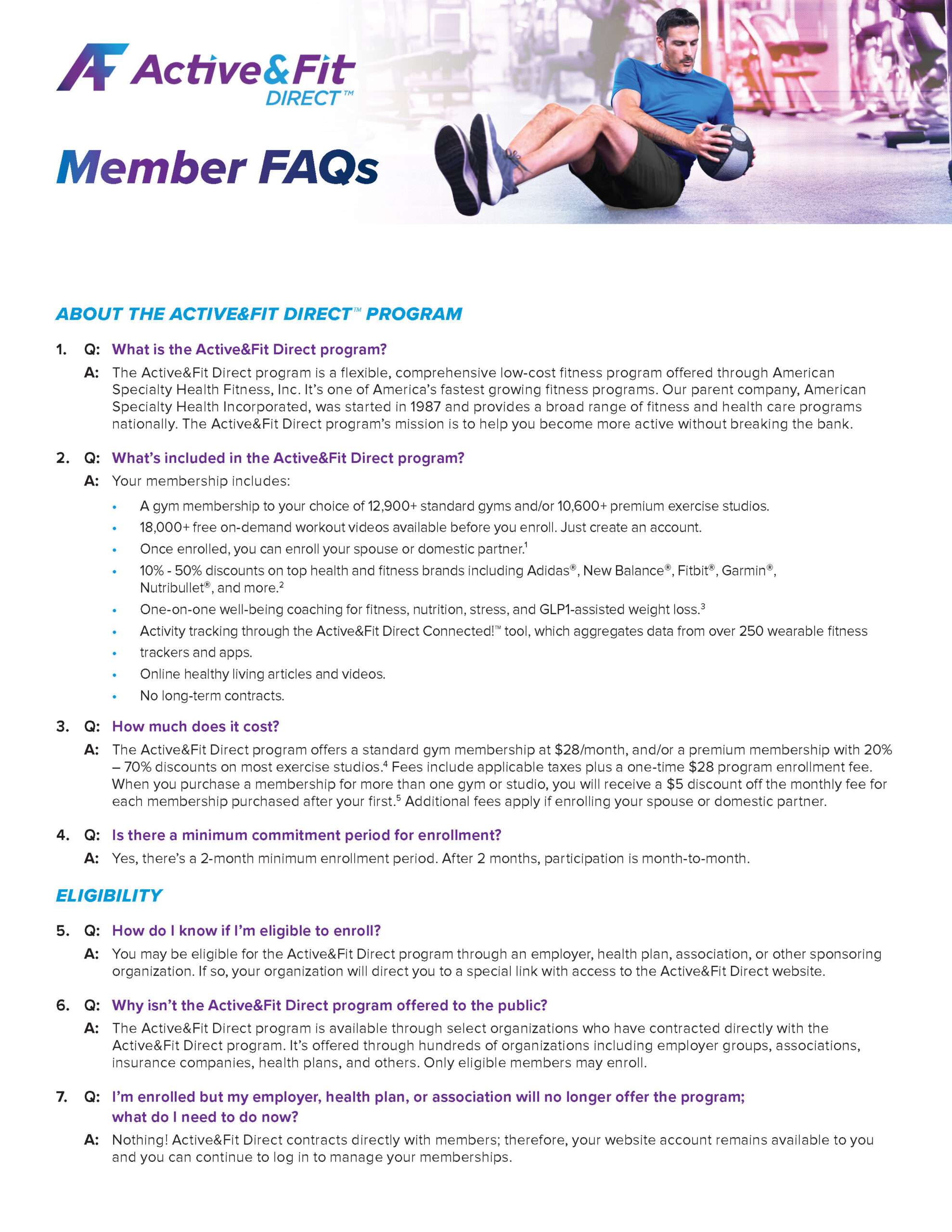 Active&Fit Direct Member FAQs Thumbnail